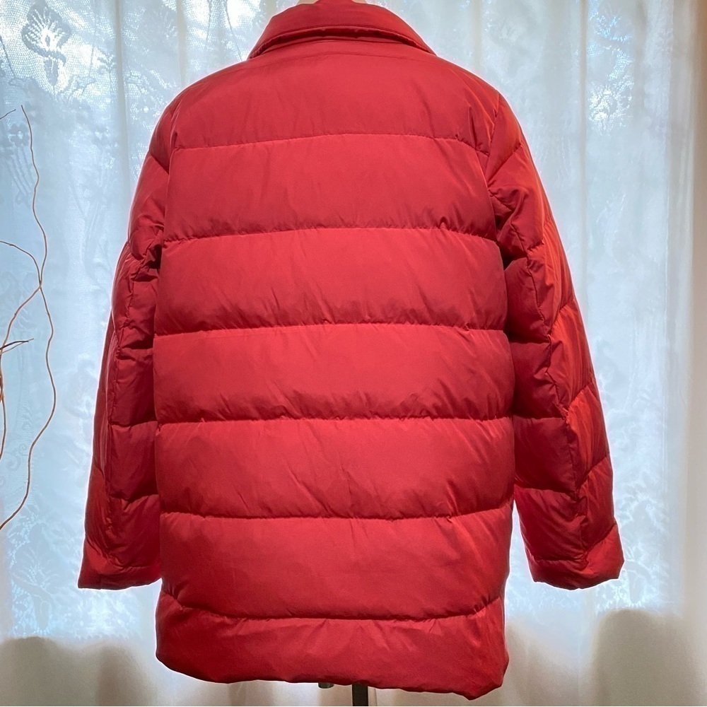 J. Jill Down Puffer coat in Carmine Red. Snap front closure Size Small - Picture 4 of 14